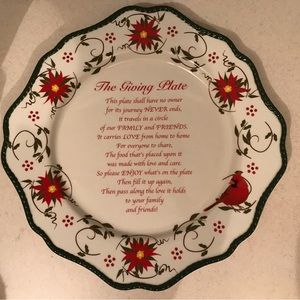 “Temptations” Ceramic Giving Plate.  NWOT